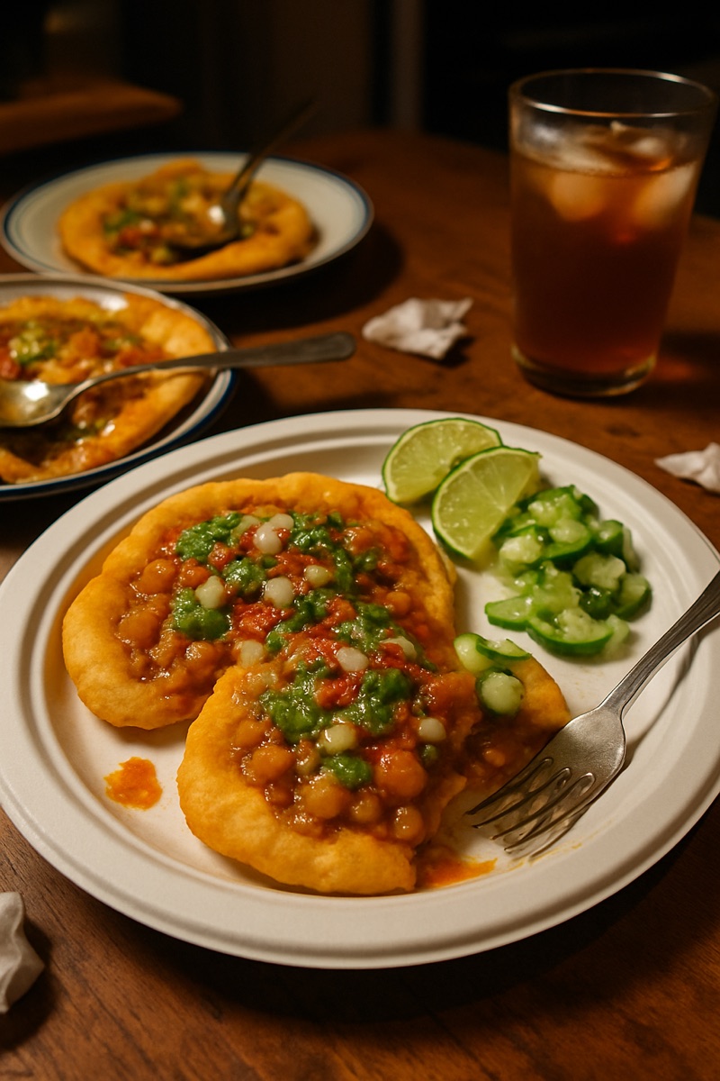 Doubles, a traditional dish from Trinidad and Tobago