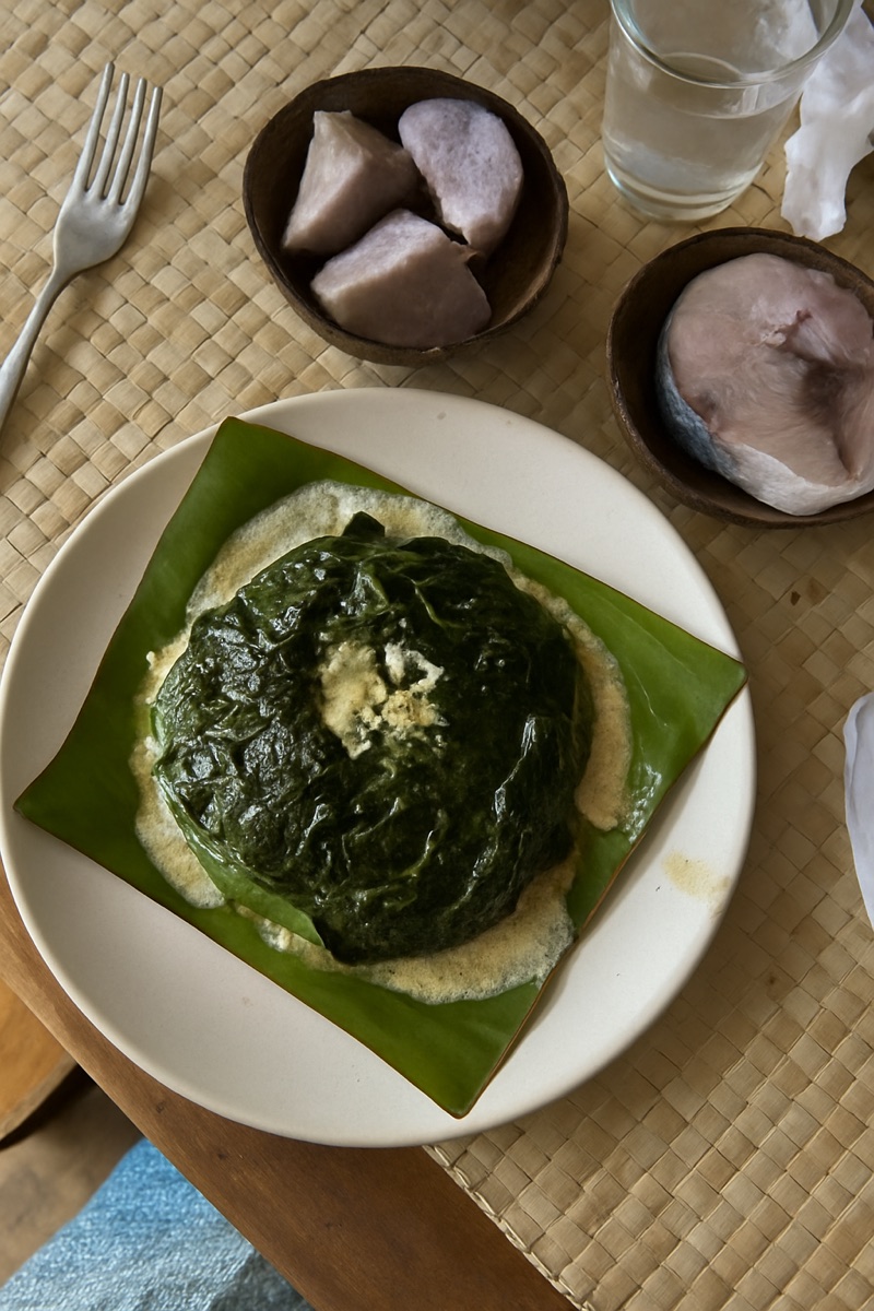 Palusami, a traditional dish from Tuvalu