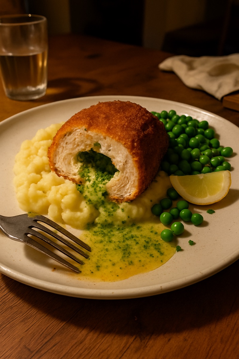 Chicken kyiv, a traditional dish from Ukraine