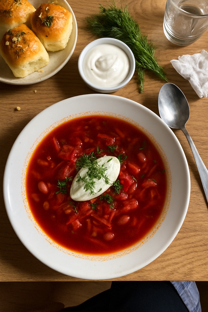 Borscht ucraniano, a traditional dish from Ukraine
