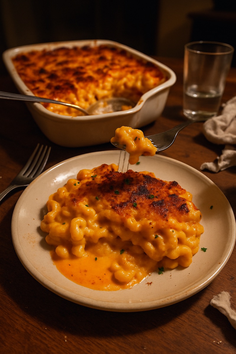 Macarrones al horno con queso, a traditional dish from United States