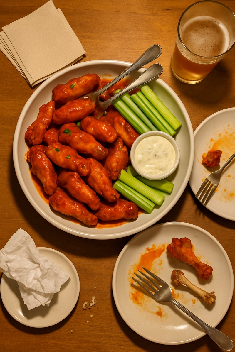 Buffalo wings, a traditional dish from United States