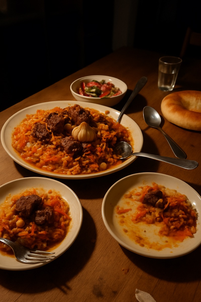 Osh, a traditional dish from Uzbekistan