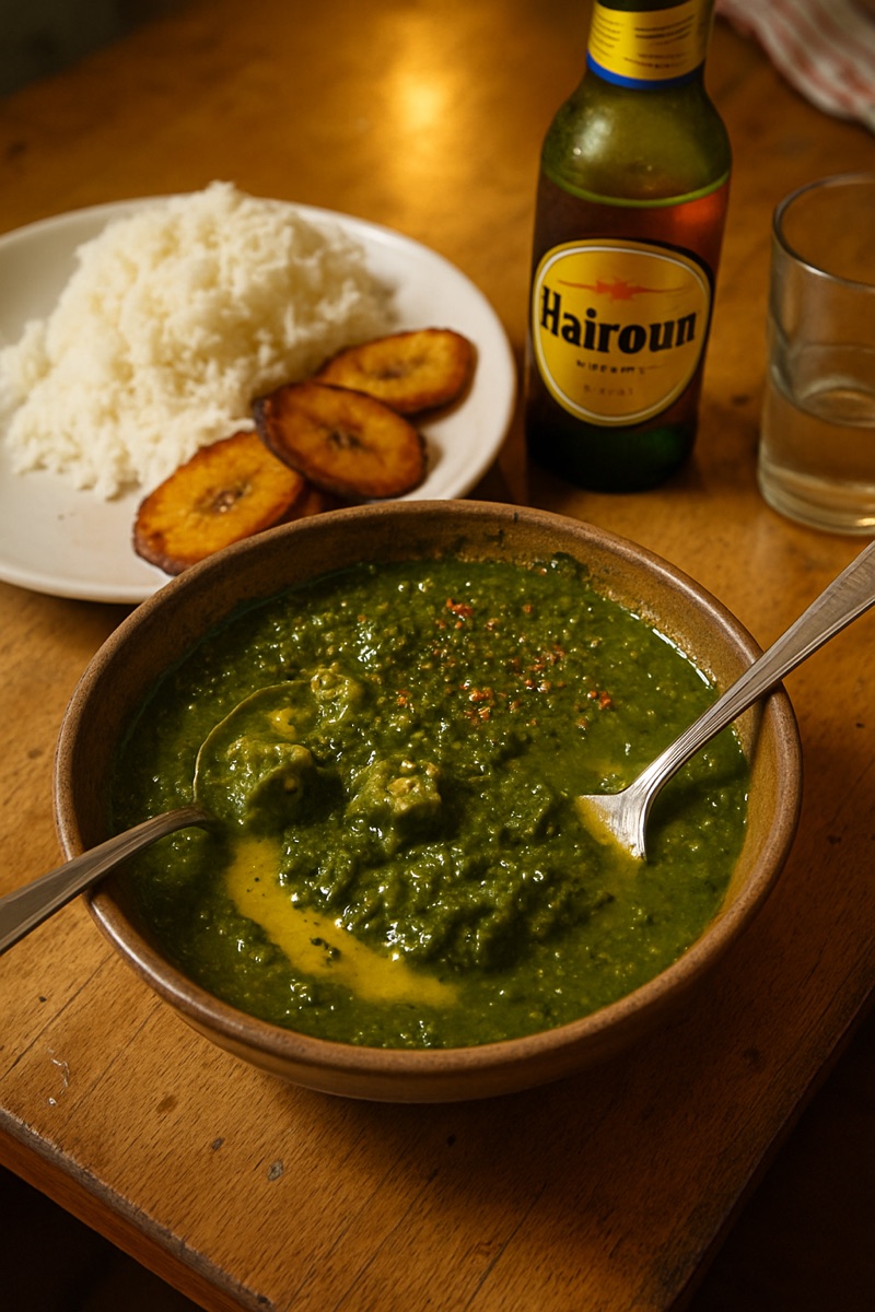 Callaloo, a traditional dish from Saint Vincent and the Grenadines