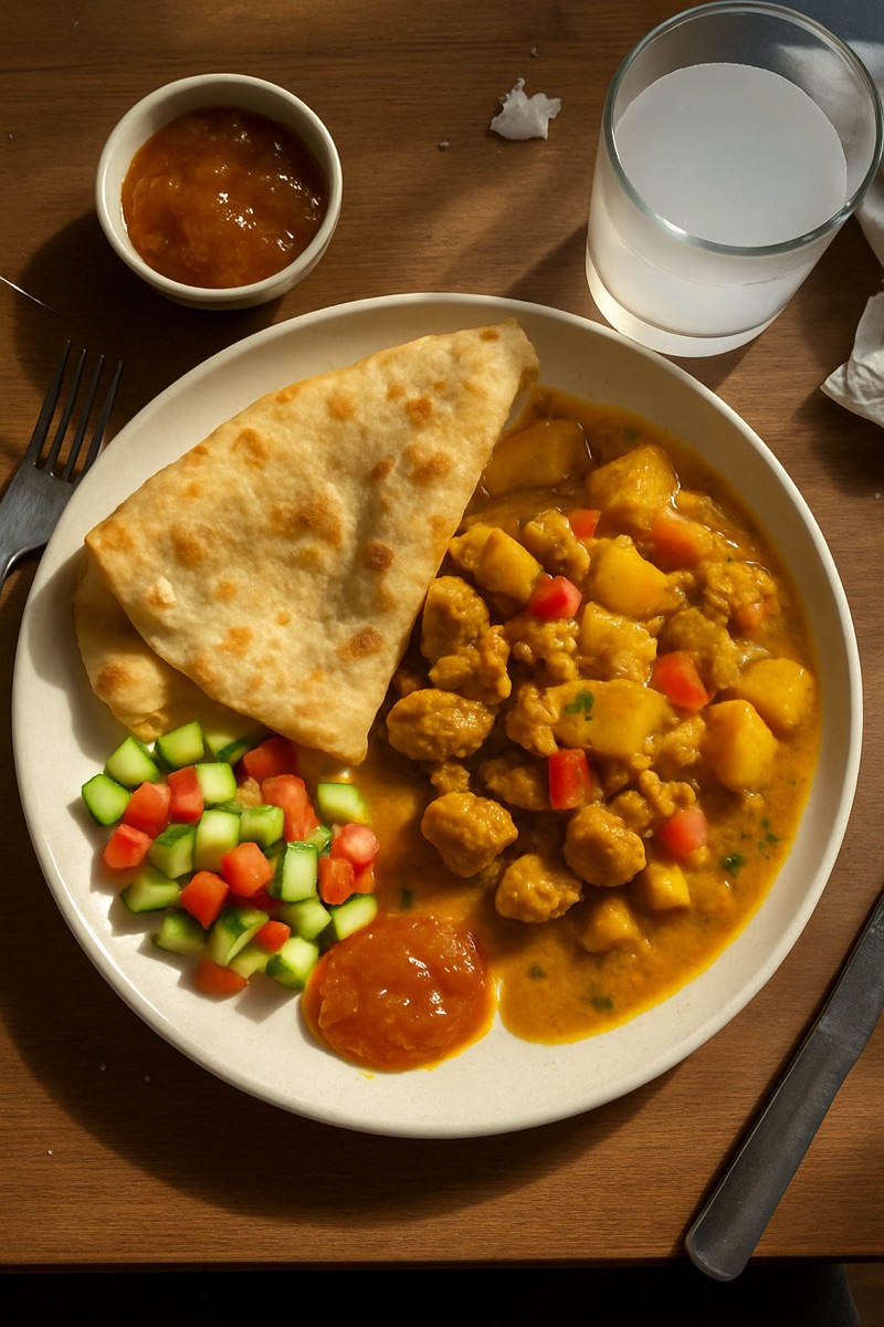 Roti, a traditional dish from Saint Vincent and the Grenadines