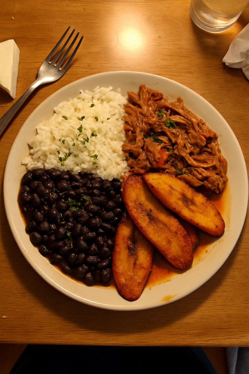 Pabellón criollo, a traditional dish from Venezuela