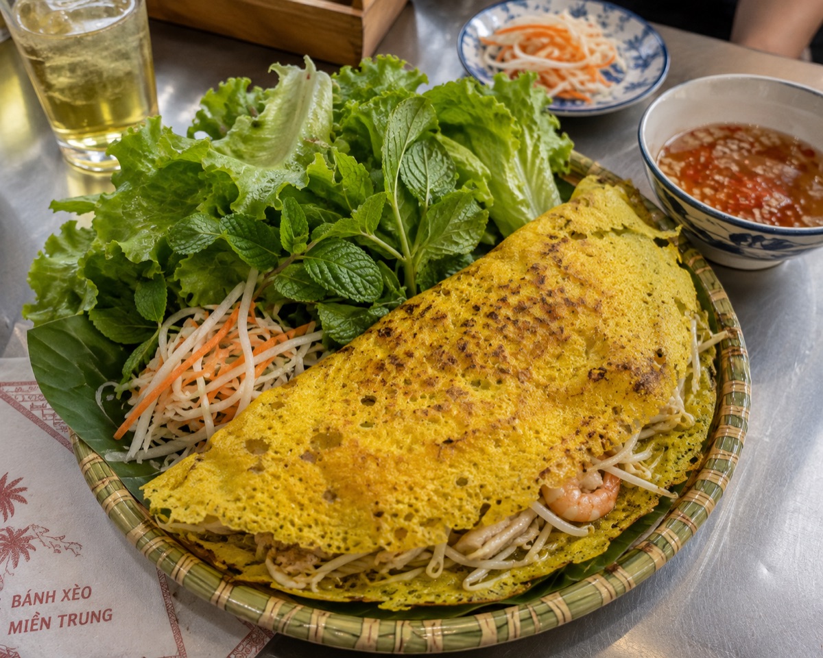 Bánh xèo, a traditional dish from Vietnam